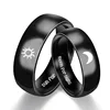 AsJerlya Stainless Steel Couple Rings Sun For Morning Moon For Night Ring For Women Men Couples Ring Jewelry Accessories кольцо 1