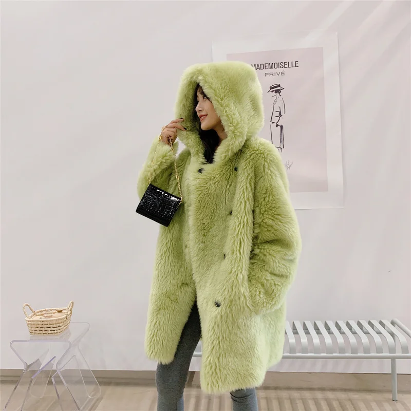 

Real Fur Coat Women 100% Wool Jacket Autumn Winter Coat Women Clothes 2020 Korean Sheep Shearing Fashion Tops Women 82662 YY1819