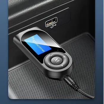 

Bluetooth 5.0 Adapter Wireless LCD Display USB Bluetooth Receiver Music Audio Transmitter for PC TV Car 3.5mm AUX