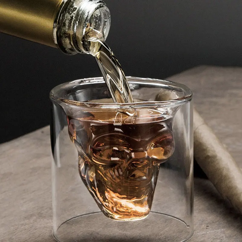 wholesale clear plastic skull cups with