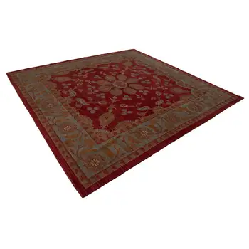 

274x279 Cm Red Handmade Oushak Rug-9x9 Ft