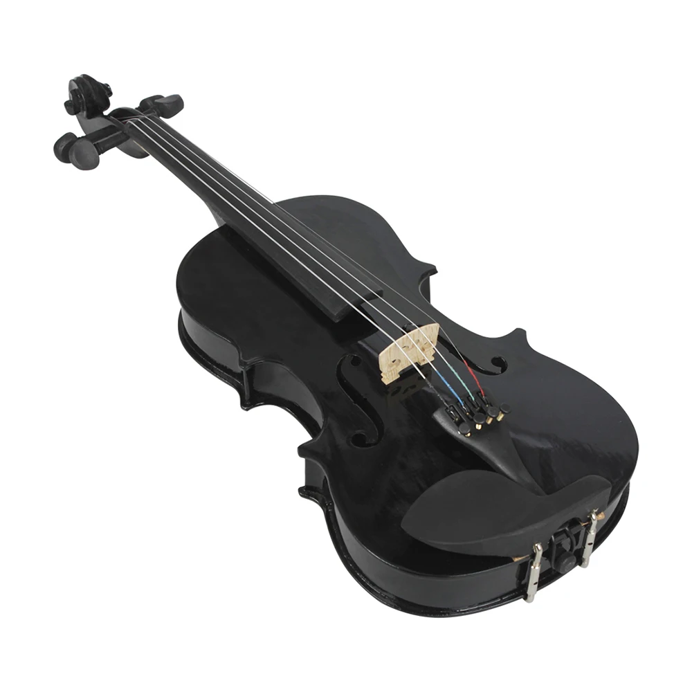 Black 1/8 Violin High Quality String Instrument Solid Wood Acoustic Fiddle With Box Musical Instrument Accessories Kids Gifts