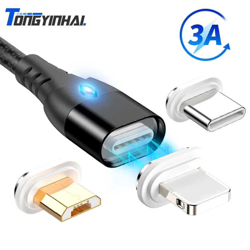 

Micro USB Cable Magnetic Charger 1.5M For iPhone Samsung Android Fast Charging Magnet USB Type C Cable Mobile Phone Cord Wire