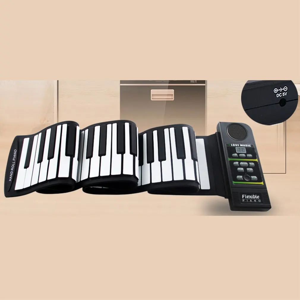 

Multi Style Portable 88 Keys Flexible Silicone Roll Up Piano Folding Electronic Keyboard for Children Student