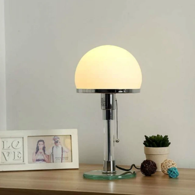 Lampe de table vintage en acier avec LED et touch - Bauhaus