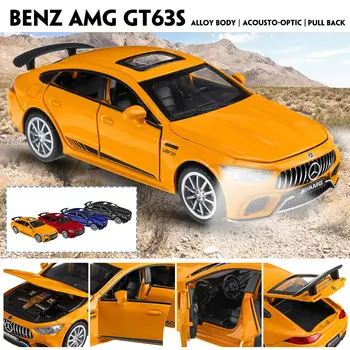 

1:32 Alloy Vehicle Car Toy Car Model Pull Back Toy for Children Pull Back Models Sound Light Boy Kids Gifts for Benz AMG GT63S
