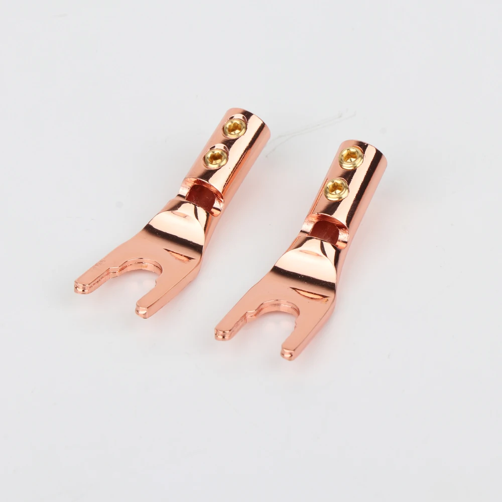 SY1525 Pure Copper Speaker Cable Wire spade Plug AMP Terminal Y fork for speaker cable