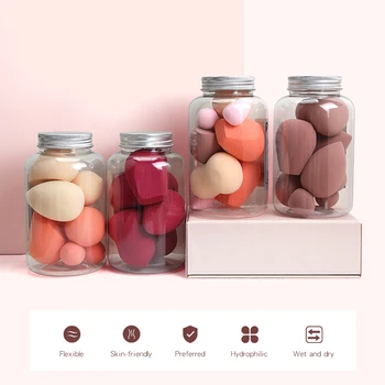 

8pcs Gourd Shaped Cosmetic Puff Beauty Makeup Sponges Wet And Dry Use Smooth Foundation Powder Sponges Beauty Tools