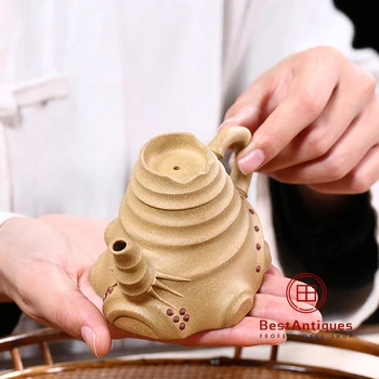 

Yixing Zisha Teapot Purple Clay Teapots Handmade Duanni Zhusun 150cc