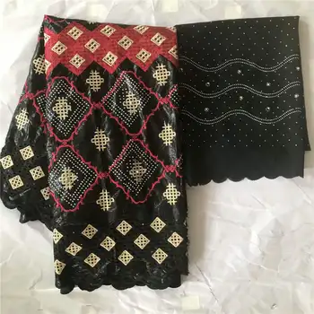 

Latest Bazin brode getzner 2019 brown nigerian lace with Beads guinea brocade fabric high quality bazin riche getzner Nf541