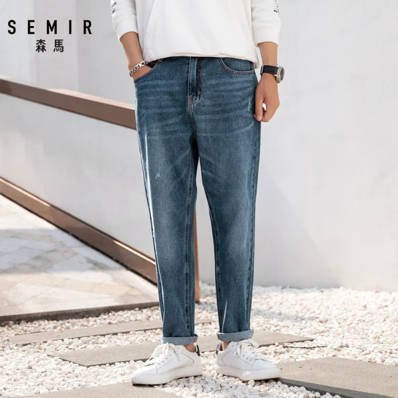 SEMIR джинсы мужские брендовые 2020 новые японские брюки Харлан свободные хлопковые