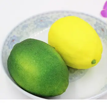 

NEW Lifelike Simulation Large Lemons Plastic Solid Artificial Fruit Cabinet Home Decor Party Fake Fruit Model Mold Wholesale