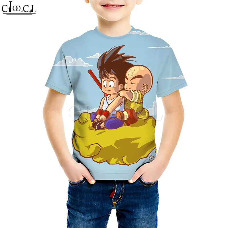 Kids T shirt 7 С рисунком из мультфильма «Жемчуг дракона Z футболки для мальчиков и девочек, 3D печати Классический Аниме детский короткий рукав Свитшот «Юность» Повседневное детские топы M304 - Цвет: Kids T shirt 7