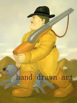 

Artist's perfect high-quality hand-painted abstract oil paintings, reproduced by Fernando Botero, hunter