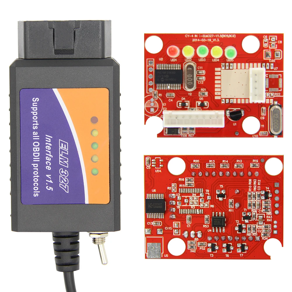 Мини ELM327 V1.5 USB с PIC18F25K80 CH430 чип с HS-CAN/MS-CAN переключатель OBDII код читателя FORScan obd obd2 инструмент диагностики