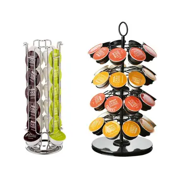 

High quanlity Solutions Revolving Rotating Capsule Coffee Pod Holder Tower Stand Rack For Dolce Gusto