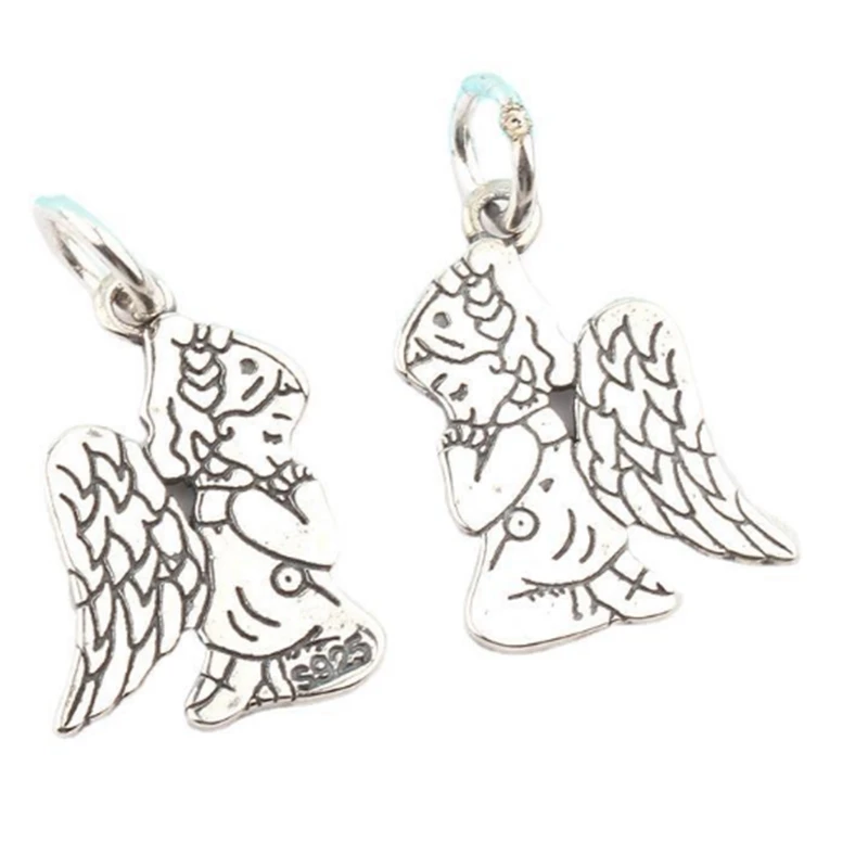 30 шт. Подвески Pray Angel Античные из серебра Сделай Сам ювелирные изделия ручной