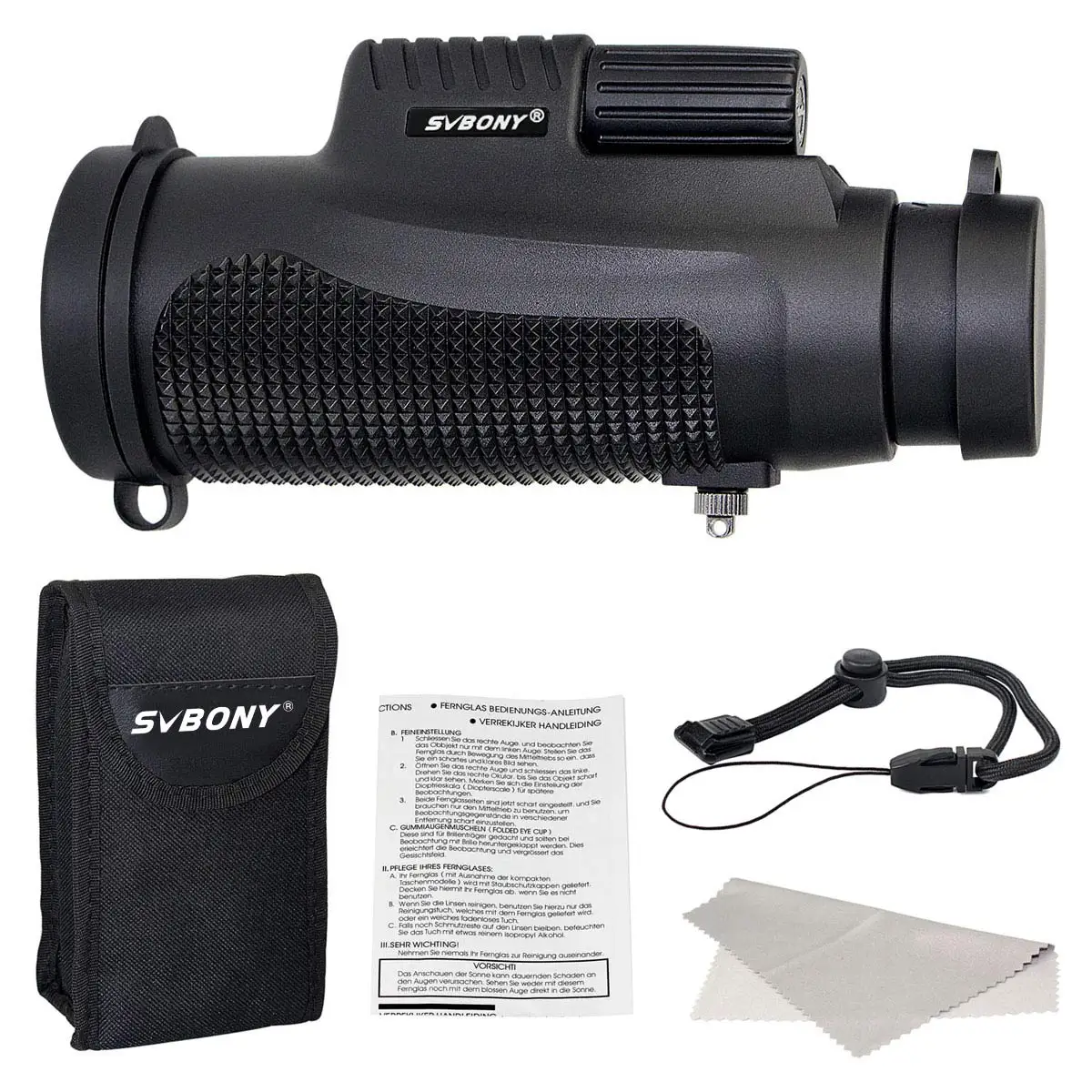 SVBONY 10x42 водонепроницаемый и противотуманный одиночный ручной фокус путешествия Монокуляр Телескоп для наблюдения за птицами или дикой природы