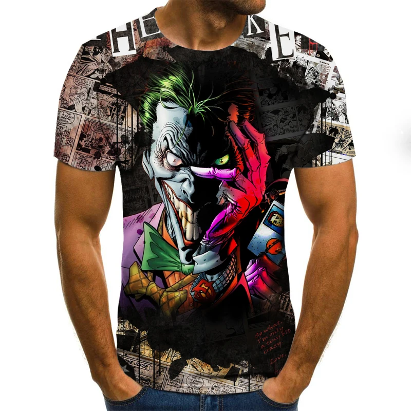 

2020 Newest Joker 3D T-shirt 3D Summer Fashion T-shirt T Shirt for Man Hip-Hop Vintage Short Sleeve Vintage T Shirt Grappige
