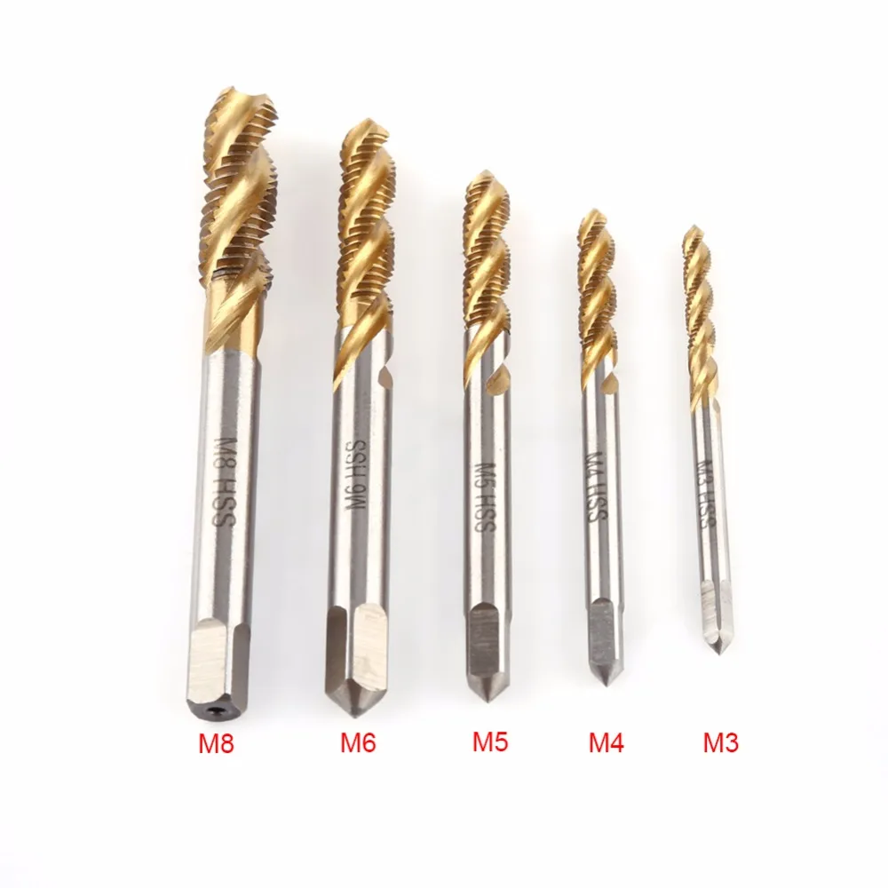 5pcs-HSS-Titanium-Machine-Spiral-Fluted-Machine-Screw-Tap-Right-Hand-Tap-Drill-M3-M4-M5 (2)