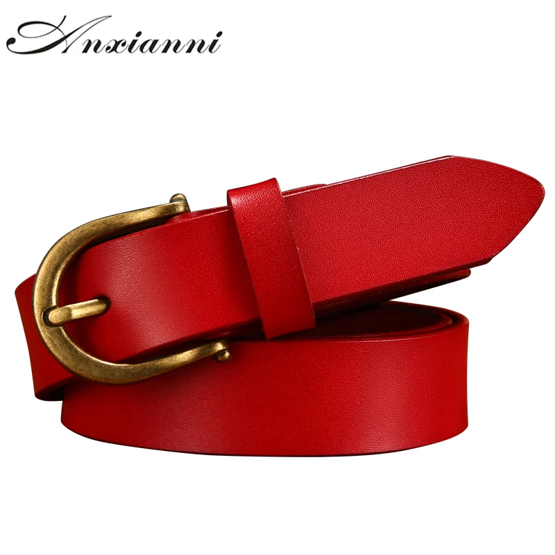 

Ремень женский кожаный с D-образной пряжкой, Ретро стиль, для джинсов