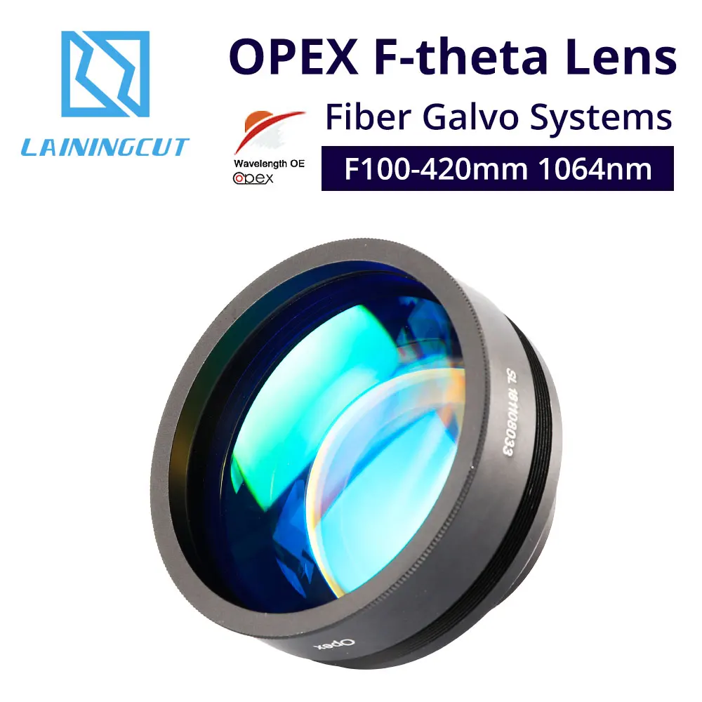 OPEX F-theta объектив поле объектив 1064nm 70x70-300x300mm F100-420nm для 1064nm YAG волоконно-оптическая лазерная маркировочная машина запчасти