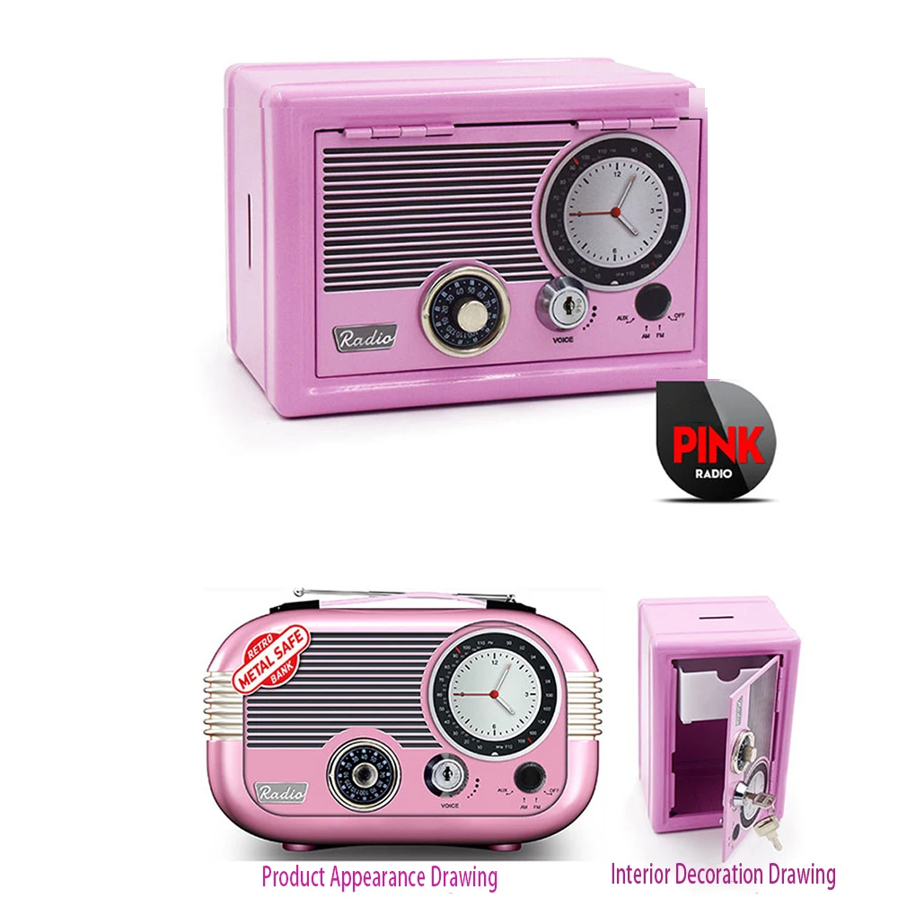 pink Сейф, копилка, скрытый сейф, секретный сейф, сейф для денег, монет, для хранения ювелирных изделий - Цвет: pink
