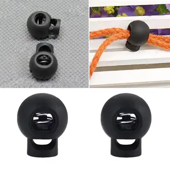 

Drop shipping 10Pcs / Lot 15mmx17mm Metal Single End Buckle Clamp Hole Toggle Round Spring Locks Cable Stopper S1O8