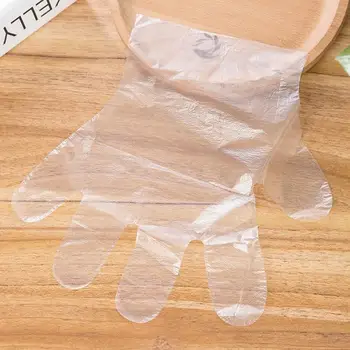

1000 500 PC Disposable PE Gloves Home Kitchen Barbecue Multi-function Transparent Sanitary Gloves Plastic portable Cleaning Tool