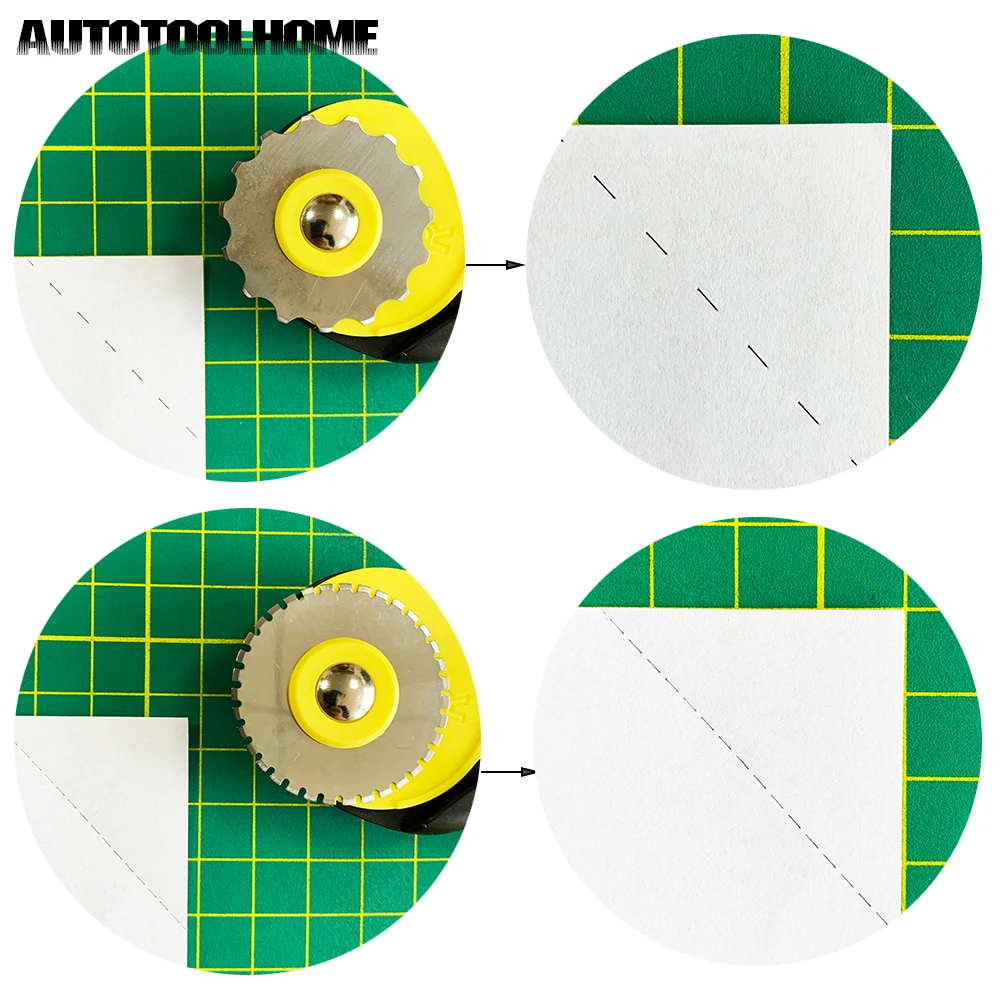 10pc 45mm Rotary Cutter Blade Refill Pinking Blades for Cloth Fabric  Portable Paper Trimmer Lacework Sewing