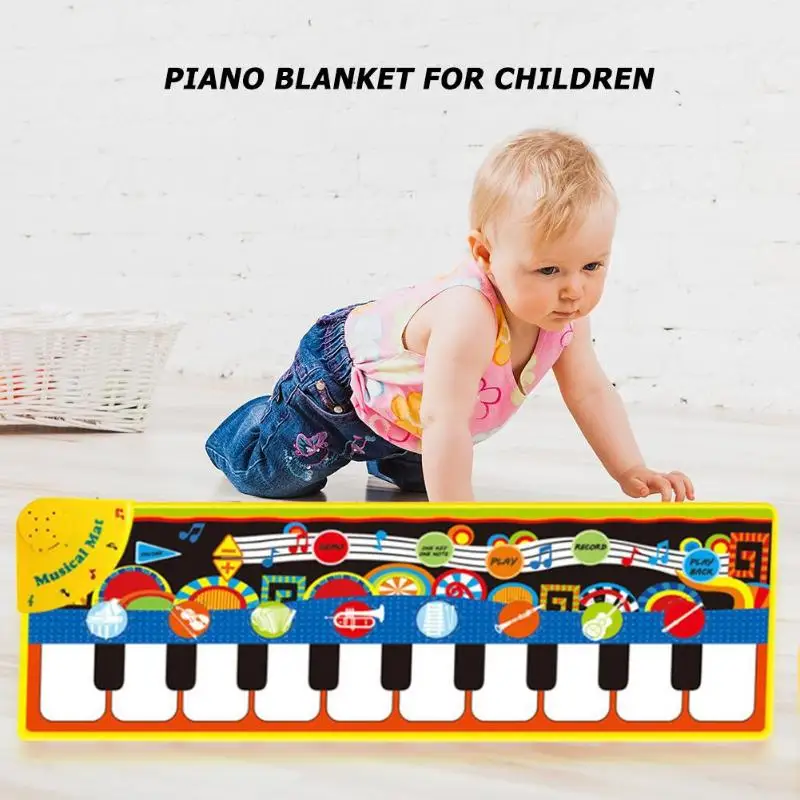 Детский музыкальный коврик для пианино, музыкальное одеяло для малышей, коврик с клавиатурой, игровой коврик, игрушки