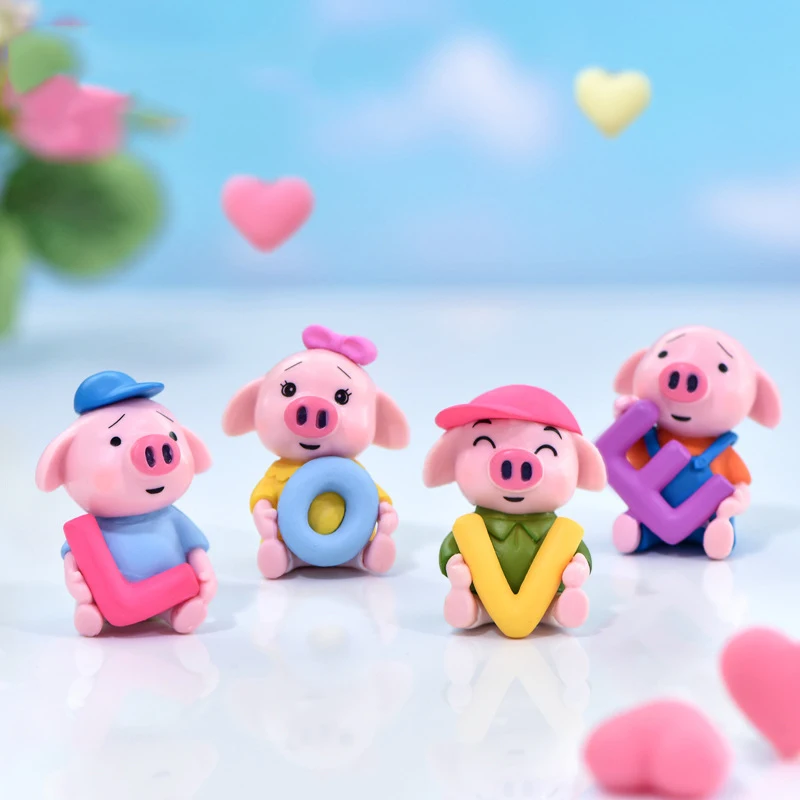 XUNSFY LOVE Pig ПВХ украшения миниатюрные милые Мультяшные микро пейзажи DIY ремесло для