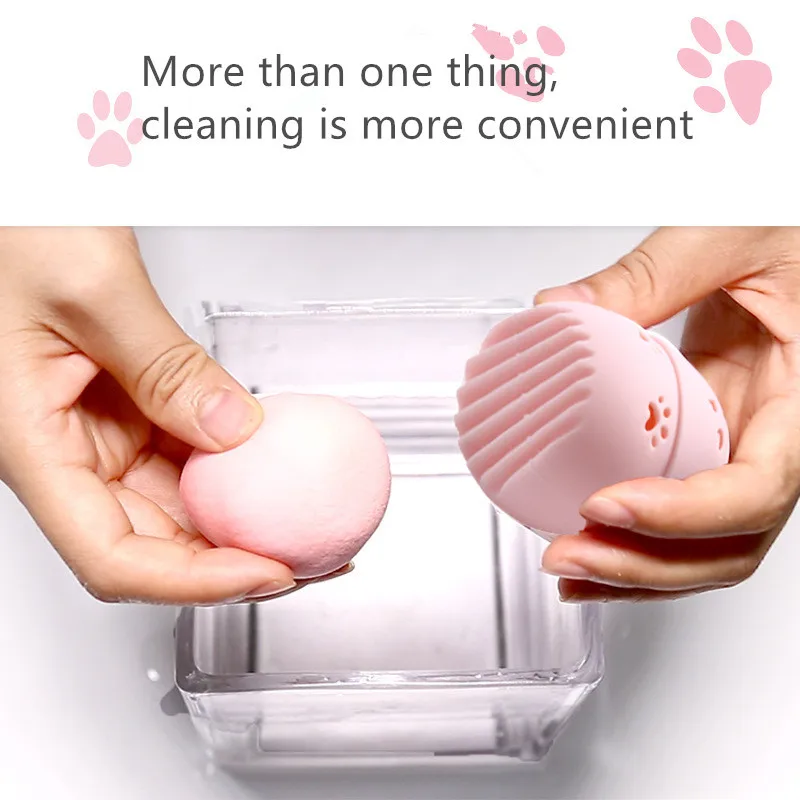 Мягкий силиконовый косметический держатель для блендера Kitten Beauty портативный
