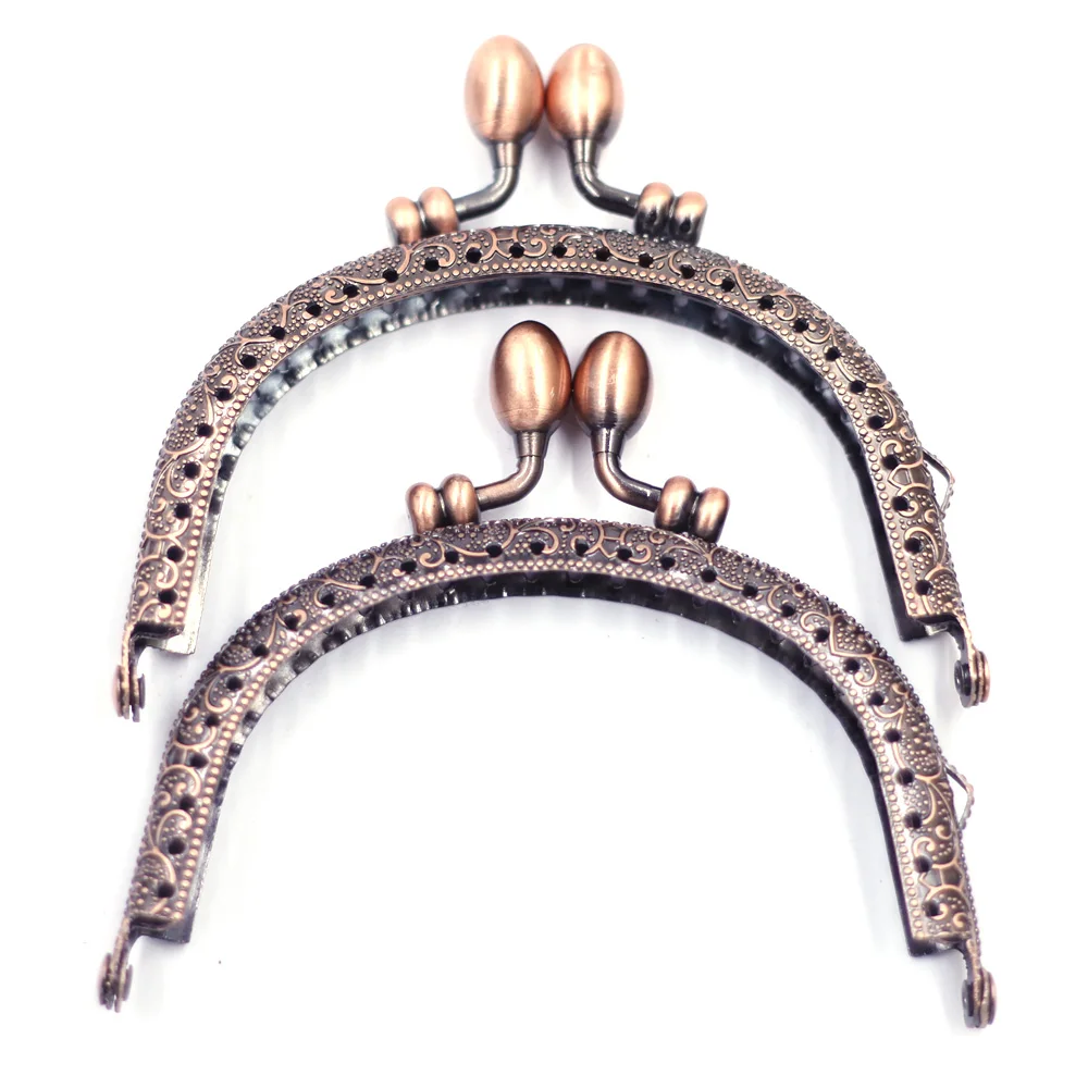10Pcs Purse Frame Silver Bronze Gold Copper Tone Arch Rectangle Handbag Handle Buckles Luggage Bag Accessories 8.5-12.5cm