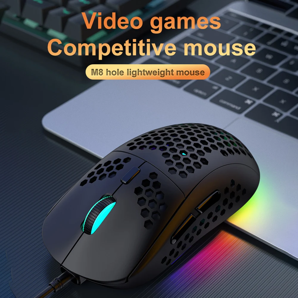 

Gaming Mouse Honeycomb Shell Wired 12000 DPI Adjustable Gaming Mice for PC Office Notebook Mice Mouse Pro Gamer