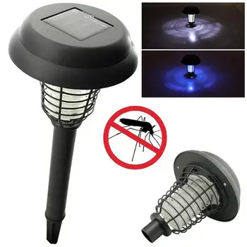 

Solar Powered LED Light Pest Bug Zapper Insect Mosquito Killer Lamp Garden