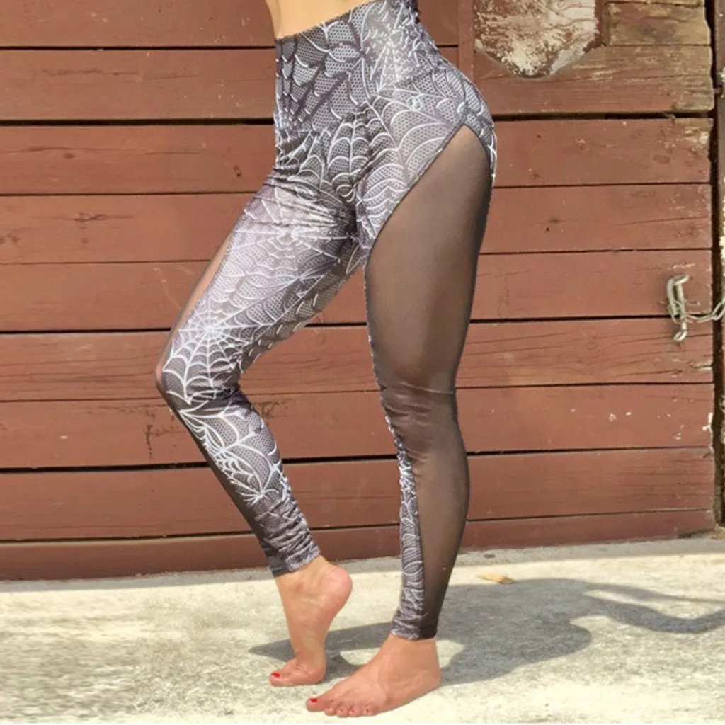 Leggins Mujer 2019Top Ladies'printed открытый высокая талия бедра и низ брюки штаны для бега