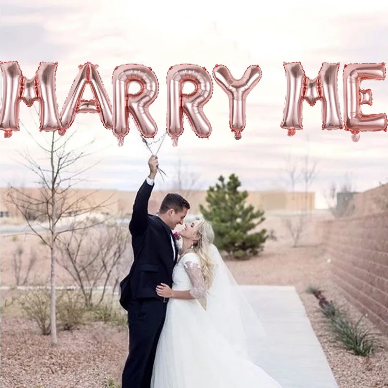 8 шт золотых серебряных букв фольгированные шары MARRY ME День Святого Валентина Помолвочные вечерние свадебные украшения воздушный надувной воздушный шар Globos