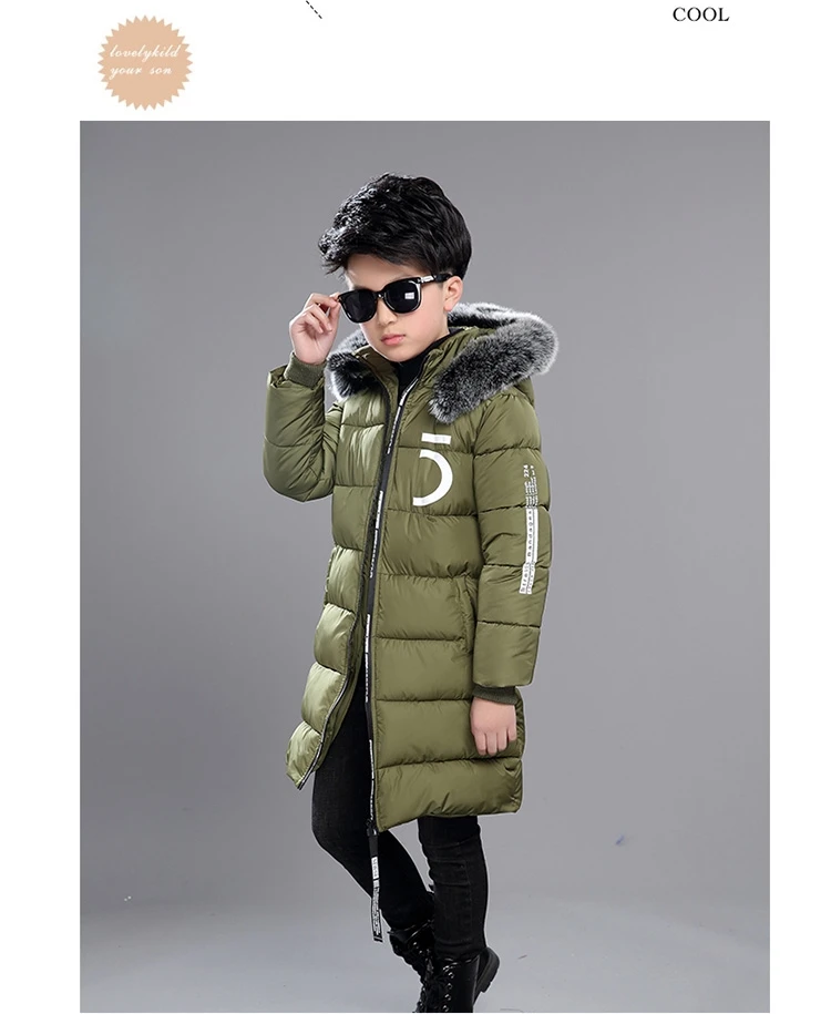 Коллекция года, осенне-зимние детские куртки пальто и куртки с капюшоном из хлопка и меха Одежда для мальчиков детская верхняя одежда теплая парка для детей возрастом от 4 до 14 лет