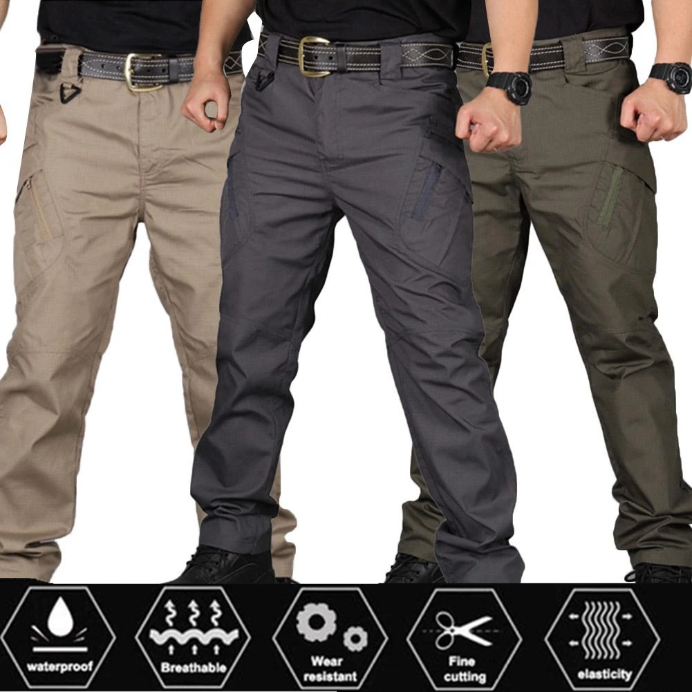 Mens Cargo Pants Elastic Multiple Pocket Military Male Trousers Outdoor Joggers Pant Plus Size Tactical Men 5XL 2022 NEW | Мужская