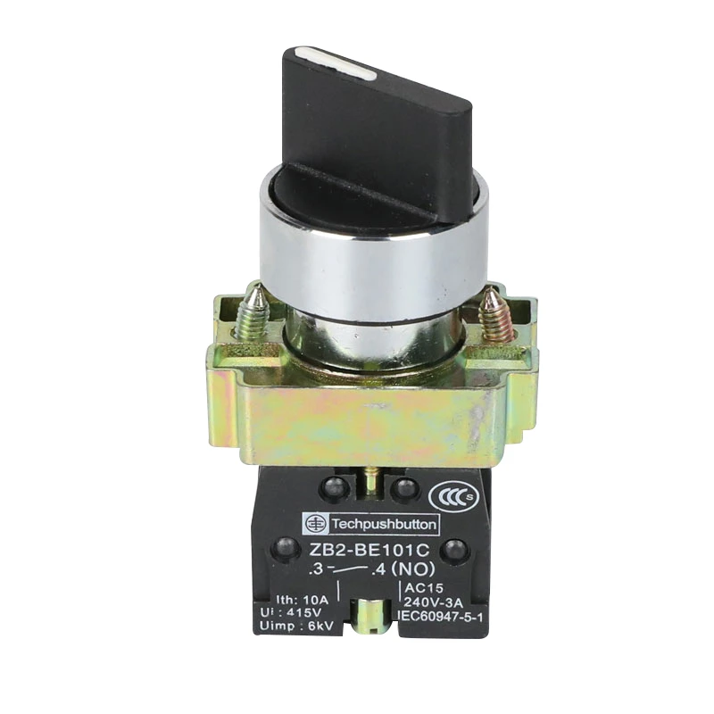 Xb2-Bd21/Bd33 Autobloccante Secondo/Terzo Cambio Manopola Interruttore Metallo Pulsante Zb2-Be101C