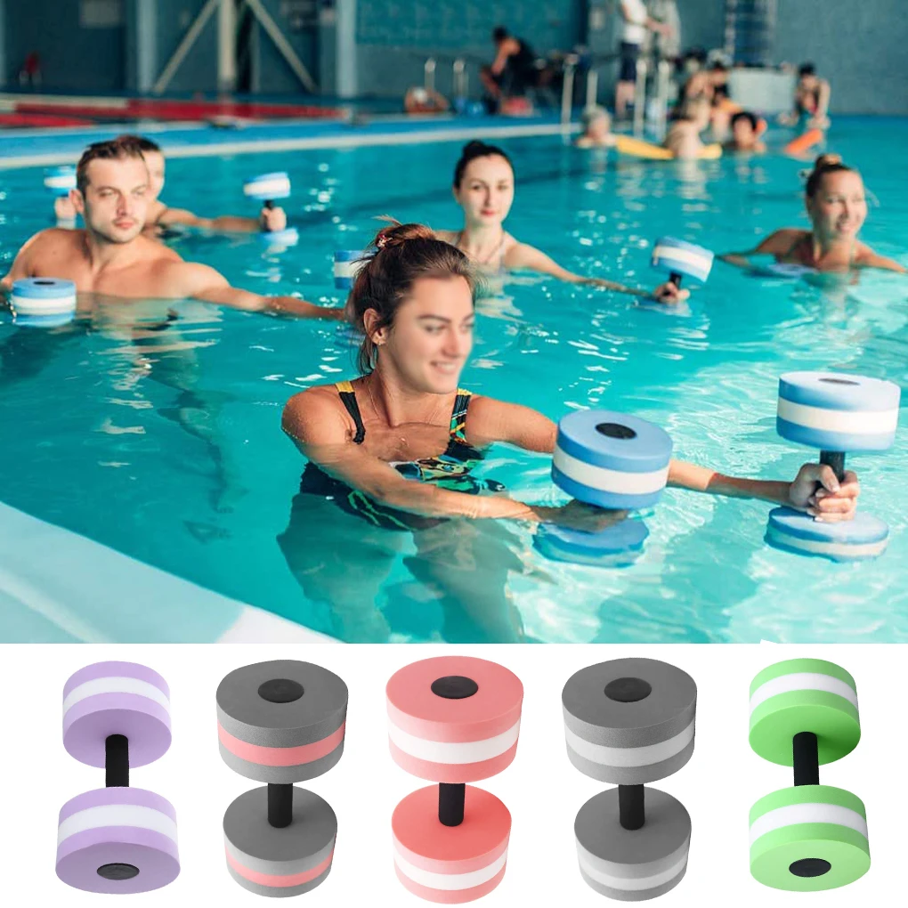 Water Aerobics Dumbbell Aquatic EVA Barbell Aqua Fitness Arm Exercise Dumbbell Pool Swimming Yoga Exercise Accessory 1 Pair water dumbbell bottle