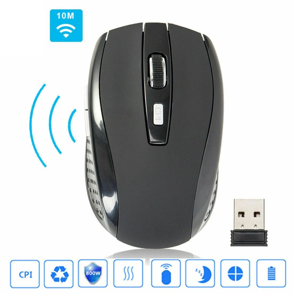

Wireless Mouse Ergonomic Computer Mouse PC Optical Mause with USB Receiver 6 buttons 2.4Ghz Wireless Mice 7500 DPI For Lapto