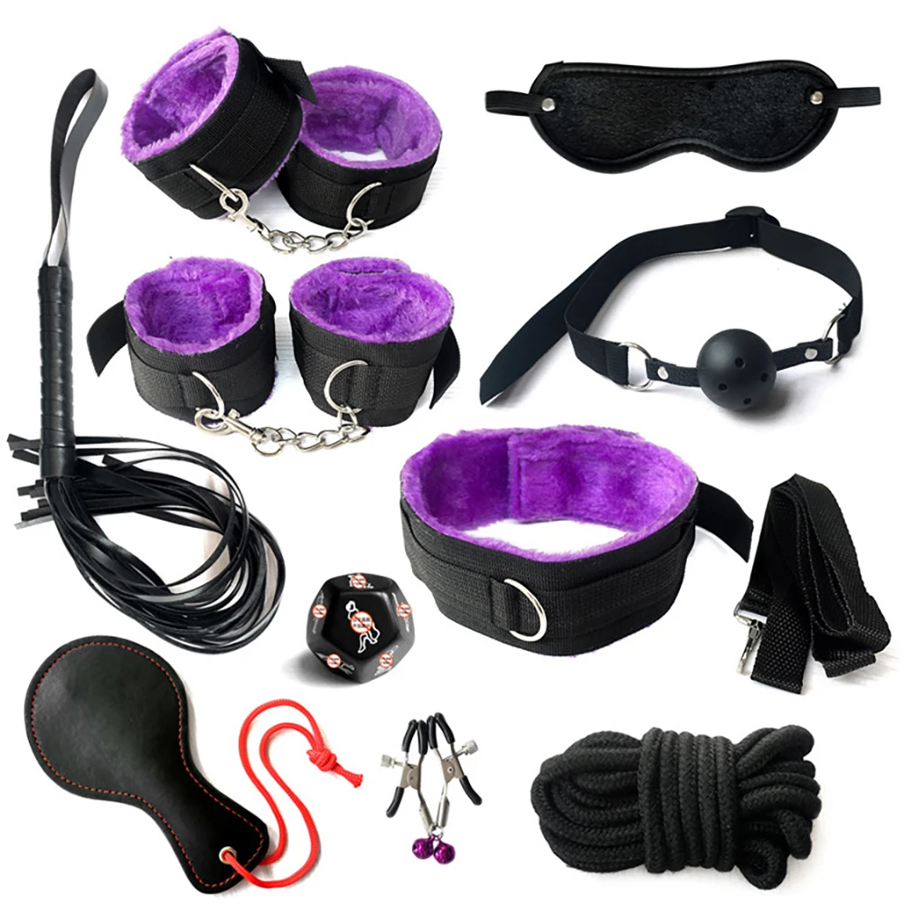 10PCS Sex Toys Kits Plush Sex Bondage