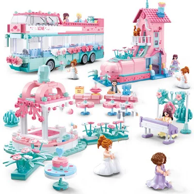 Legoing Friends Figures Castle Royal Wedding Party of The Prince Princess Compatible Legoings City Car Set Building Blocks  Toys