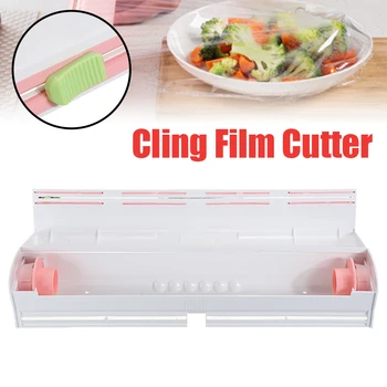 

New Plastic Fresh Keeping Film Cutter Tool Kitchen Cling Foil Film Cutter Multi Roll Aluminum Foil Wrap Dispenser Durable Gadget