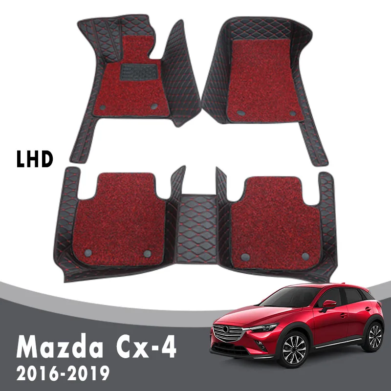 Автомобильные коврики ковры для Mazda Cx-4 2019 2018 2017 2016 роскошный двухслойный провод