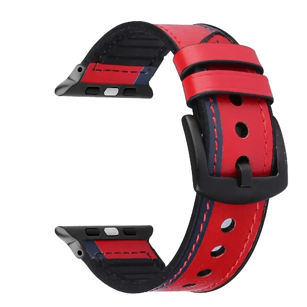 42 мм 44 мм кожаный ремешок для наручных часов Apple Watch, версии совместим с Apple Watch Series 4/3/2/1 спорт издание кожаная Петля
