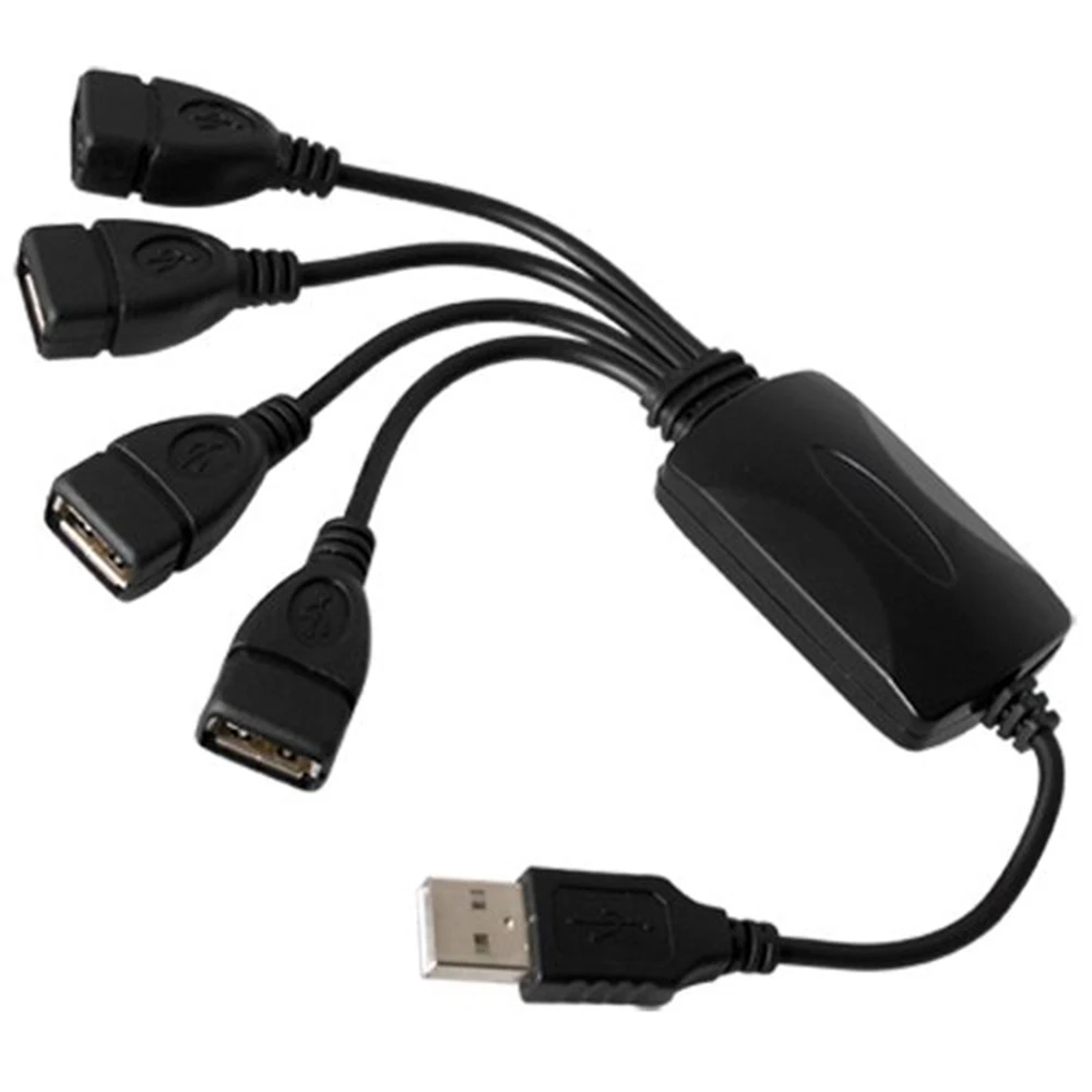4 порта Usb зарядное устройство переключатель 2,0 мини кабель концентратор разделитель адаптер для ПК ноутбук высокая скорость