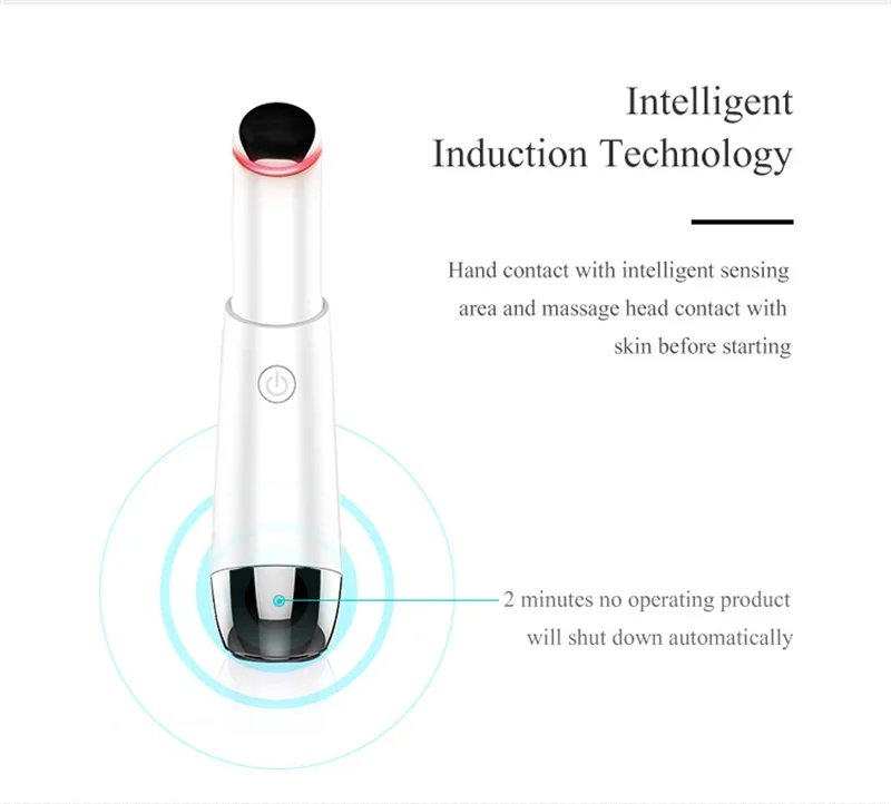 Электрический мини-массажер для глаз прибор для ухода за глазами прибор для удаления темных кругов отечность 2 в 1 Красивая мини-ручка для массажа глаз перезаряжаемая